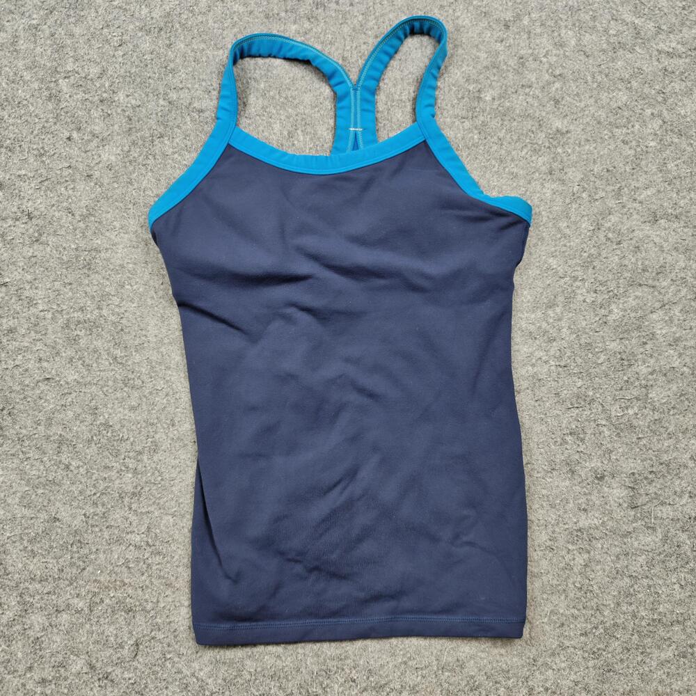 Lululemon Tank Top Womens 6 Blue Built-In Bra Padded Athletic Yoga Stretch